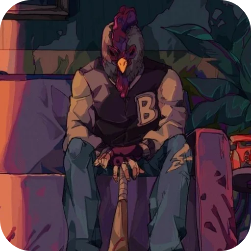 👍 Стикер «Hotline Miami» для Telegram