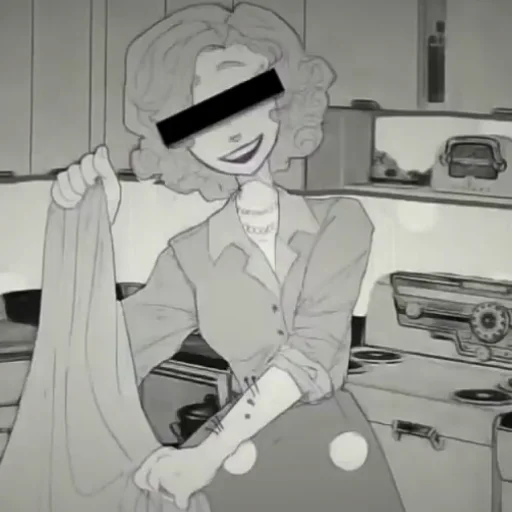 🖤 Стикер «Housewife radio» для Telegram