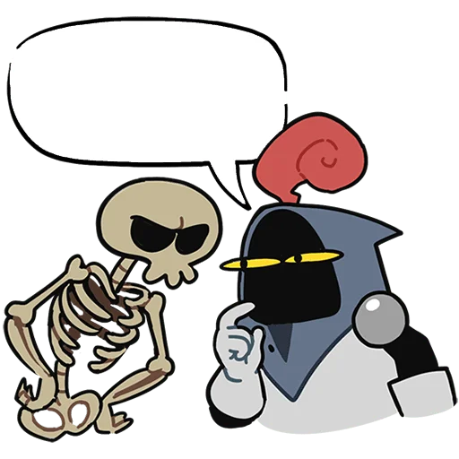 ☠️ Стикер «Говард и Скинни Без Текста» для Telegram