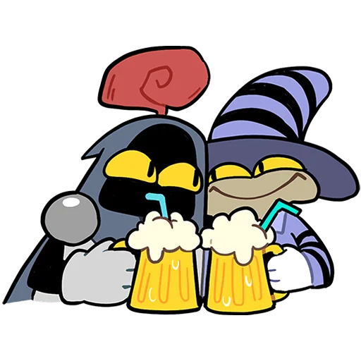 🍻 Стикер «Говард и Скинни Без Текста» для Telegram