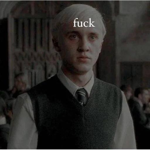 😨 Стикер «Fucking Draco Malfoy» для Telegram