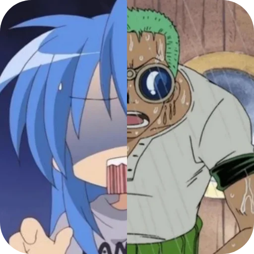 😨 Стикер «Konata or Zoro» для Telegram