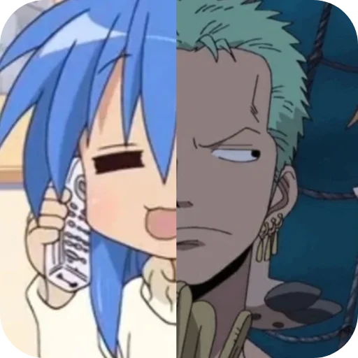 😒 Стикер «Konata or Zoro» для Telegram