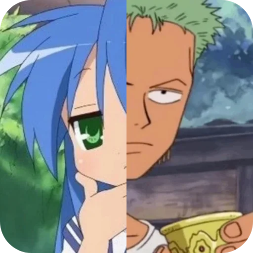 🤨 Стикер «Konata or Zoro» для Telegram