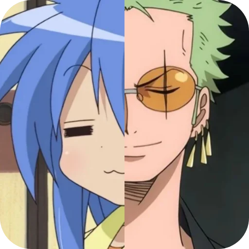 ☺ Стикер «Konata or Zoro» для Telegram
