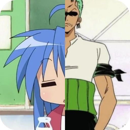 😑 Стикер «Konata or Zoro» для Telegram