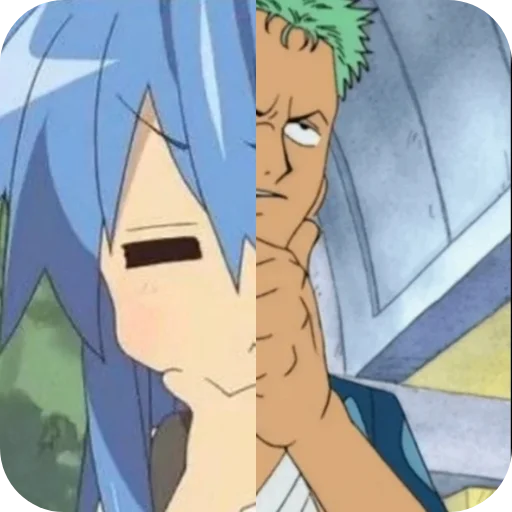 🤔 Стикер «Konata or Zoro» для Telegram