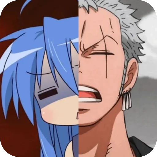 😨 Стикер «Konata or Zoro» для Telegram