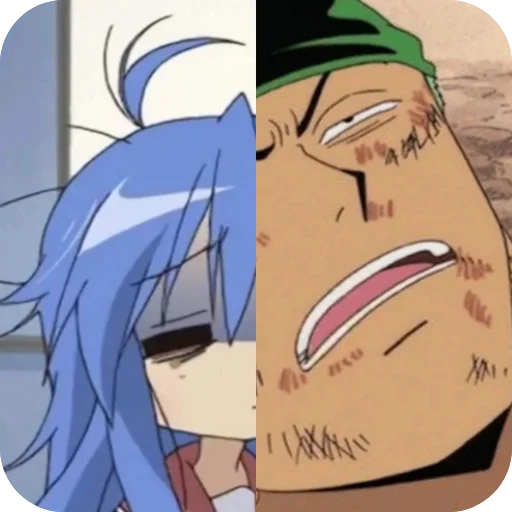 😵‍💫 Стикер «Konata or Zoro» для Telegram