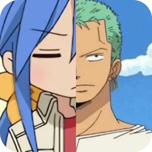 😐 Стикер «Konata or Zoro» для Telegram