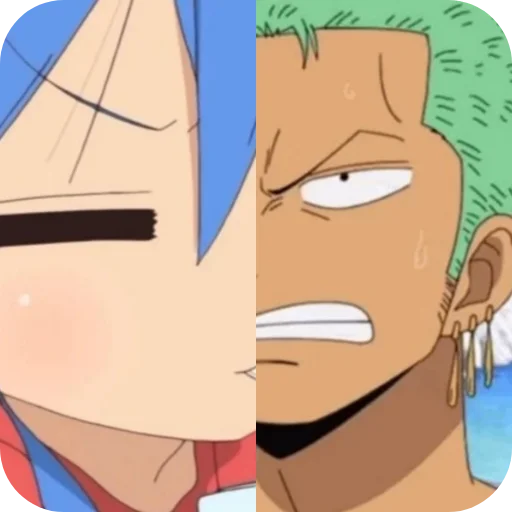 😓 Стикер «Konata or Zoro» для Telegram