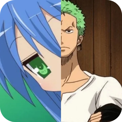 😡 Стикер «Konata or Zoro» для Telegram