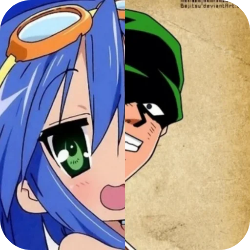 😊 Стикер «Konata or Zoro» для Telegram