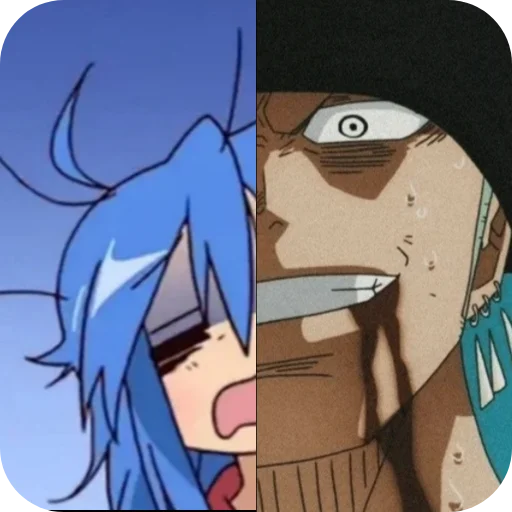 😠 Стикер «Konata or Zoro» для Telegram