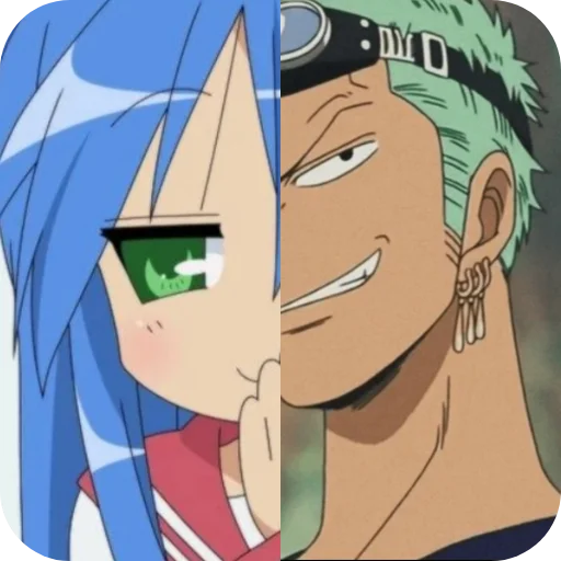 😋 Стикер «Konata or Zoro» для Telegram