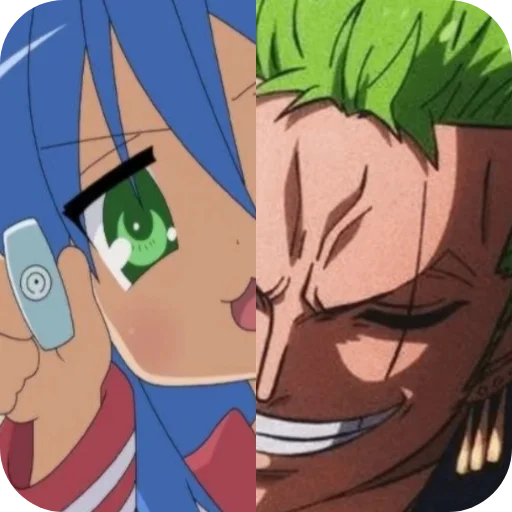 😏 Стикер «Konata or Zoro» для Telegram
