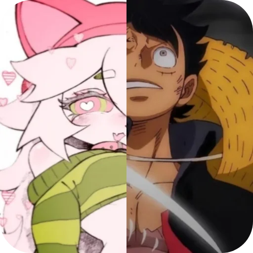 😰 Стикер «Cattail or Luffy» для Telegram