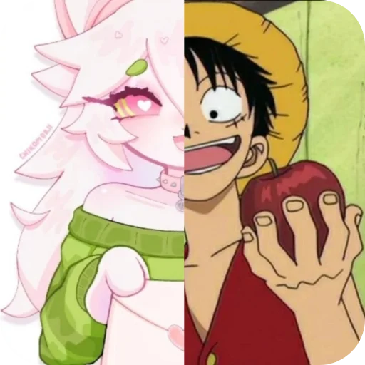 😊 Стикер «Cattail or Luffy» для Telegram