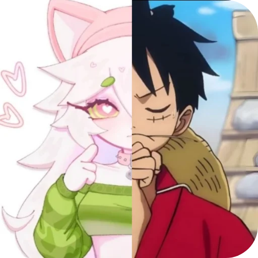 🧐 Стикер «Cattail or Luffy» для Telegram