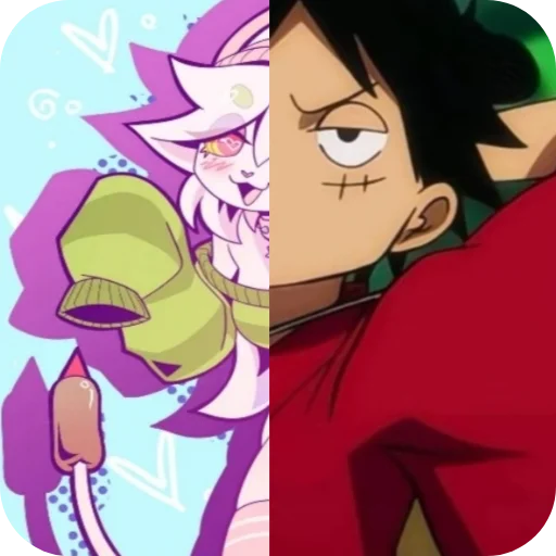 🙂 Стикер «Cattail or Luffy» для Telegram