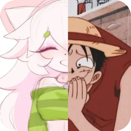 🤣 Стикер «Cattail or Luffy» для Telegram