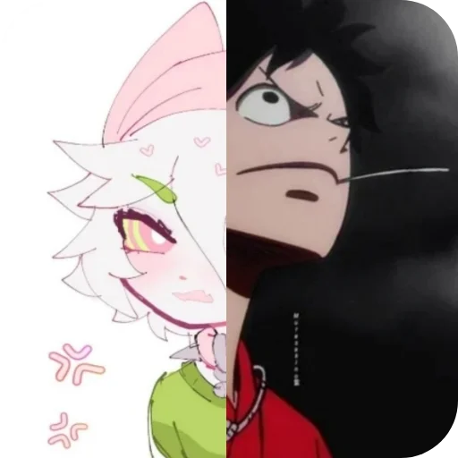 😠 Стикер «Cattail or Luffy» для Telegram