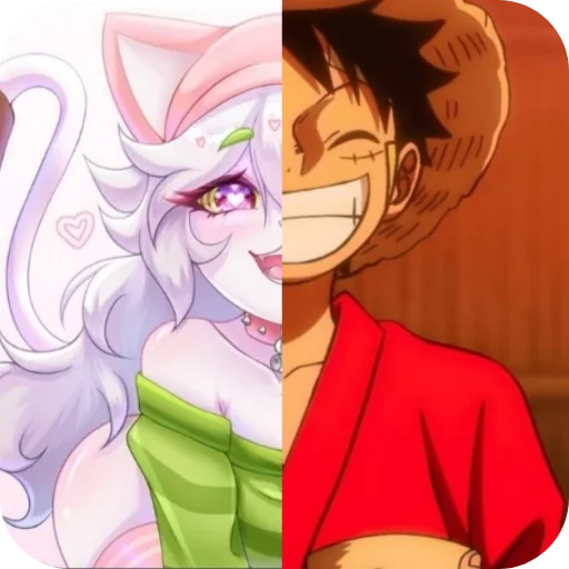 🙃 Стикер «Cattail or Luffy» для Telegram