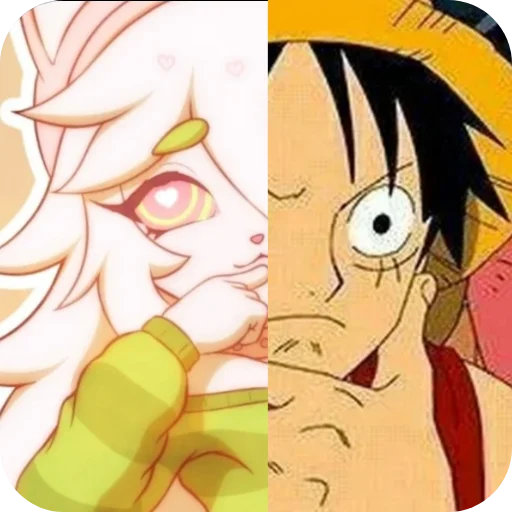 🤔 Стикер «Cattail or Luffy» для Telegram