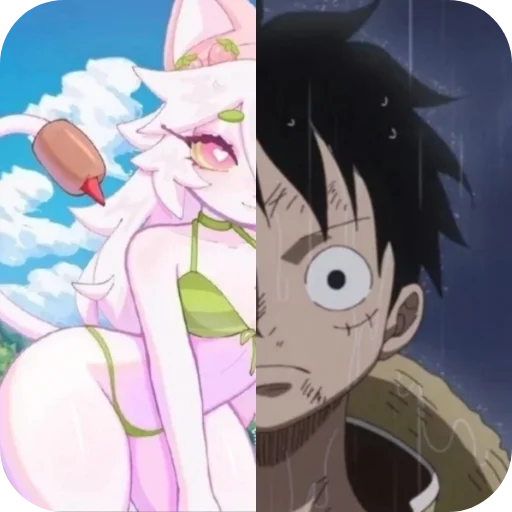 😓 Стикер «Cattail or Luffy» для Telegram