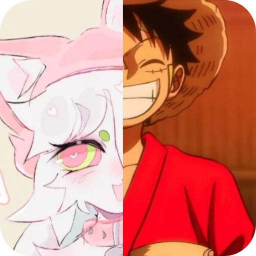 😁 Стикер «Cattail or Luffy» для Telegram