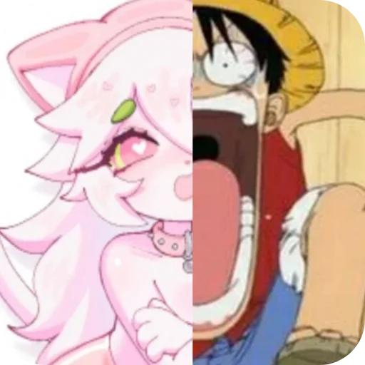 😱 Стикер «Cattail or Luffy» для Telegram