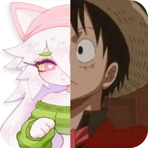 😐 Стикер «Cattail or Luffy» для Telegram