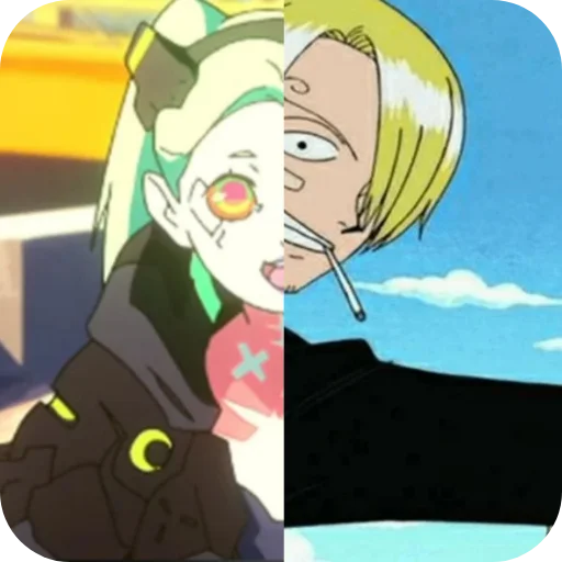❤ Стикер «Rebecca or Sanji» для Telegram