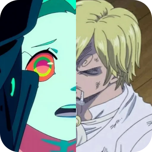 🫠 Стикер «Rebecca or Sanji» для Telegram