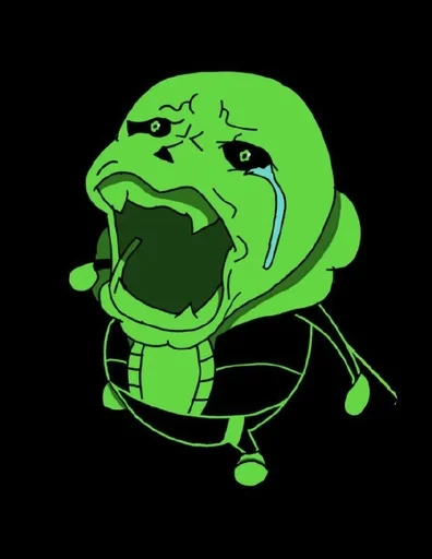 😭 Стикер «Green Sans» для Telegram