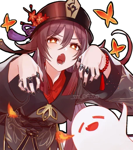 👻 Стикер «Hu Tao (genshin_impact)» для Telegram