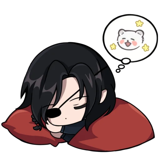 😴 Стикер «Hua Cheng genshin chibi» для Telegram