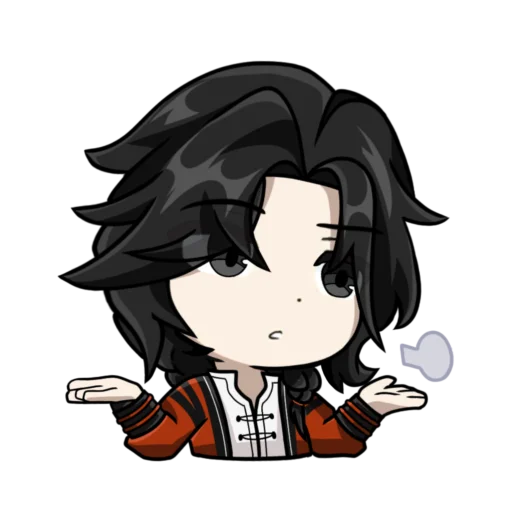 😕 Стикер «Hua Cheng genshin chibi» для Telegram