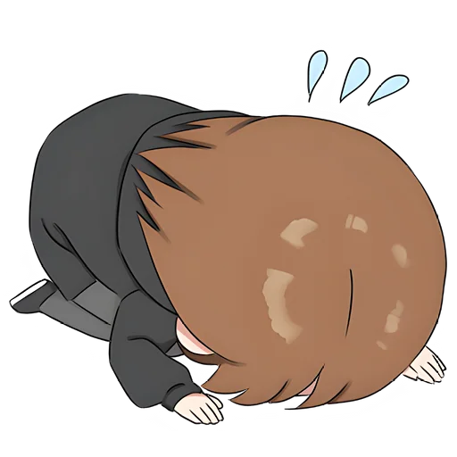 😢 Стикер «Худи-тян» для Telegram