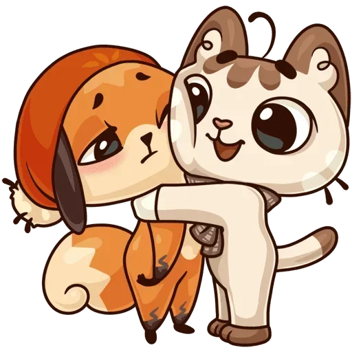 ❤️ Стикер «Собрали обнимашки из ВК в одном наборе» для Telegram