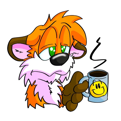 ☕ Стикер «Hukfox» для Telegram