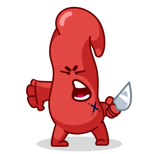 😡 Стикер «Human Organs» для Telegram