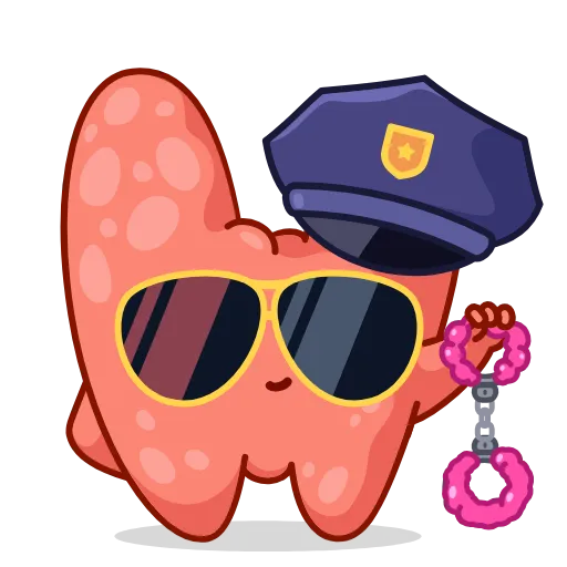 👮 Стикер «Human Organs» для Telegram
