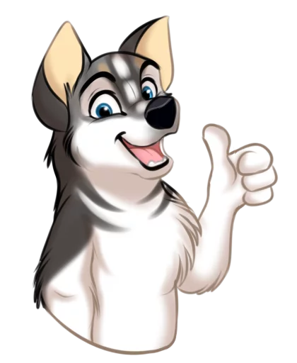 Стикерпак Huscai the Husky для Telegram — скачать