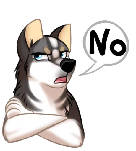 😠 Стикер «Huscai the Husky» для Telegram