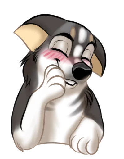 😌 Стикер «Huscai the Husky» для Telegram