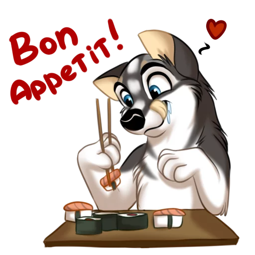🍗 Стикер «Huscai the Husky» для Telegram