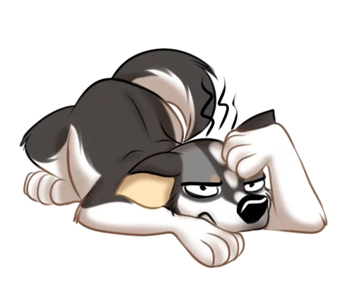 😕 Стикер «Huscai the Husky» для Telegram
