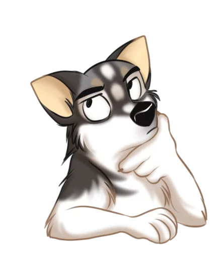 🙄 Стикер «Huscai the Husky» для Telegram