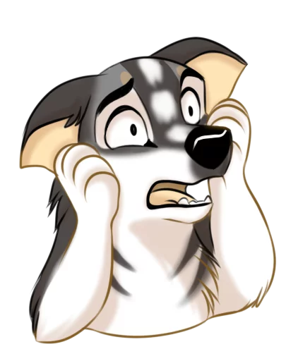 😰 Стикер «Huscai the Husky» для Telegram